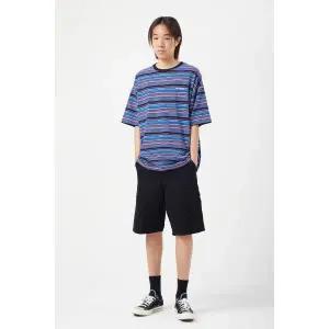 1561058 CARHARTT WIP 반팔 세비어 와플 티셔츠 - BLACK/TILLANDSIA PURPLE
