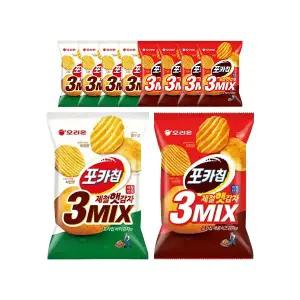 오리온 포카칩 제철햇감자 버터감자맛 60g, 5개+매콤치즈감자맛 60g, 5개