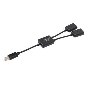 C타입 OTG USB 3.1 수-듀얼 2.0 암 OTG 충전 2 포트 허브 케이블 Y 분배기