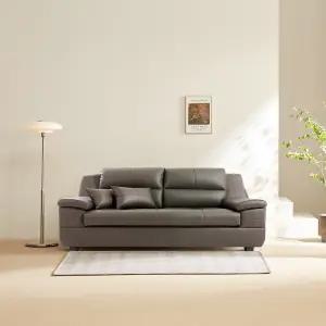 제라 천연면피 가죽 3인용 소파 DF908959