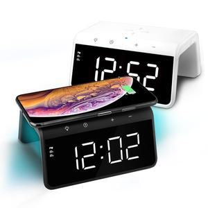 [UM2] 고속 무선충전 LED RGB 무드등 알람시계 탁상시계 이사 선물 개업선물 신혼집들이 인테리어 AL700