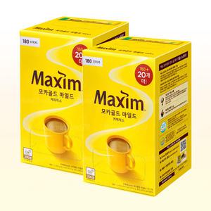 맥심 모카골드 마일드 커피믹스 180T(160T+20T) x 2개 / 총360T