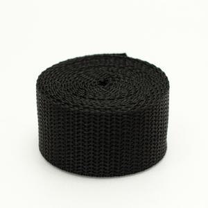 (한롤) 폴리2중직 가방끈 30mm (검정) - 100마 1롤