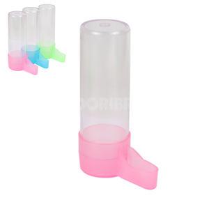 국산 투명한 컬러 대롱 물병 120ml 앵무새 핀치류 메추리 병아리 소동물용 급수기 물통