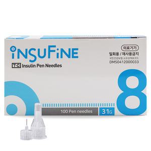 태창 인슈파인 인슐린 펜니들 주사 바늘 침 니들 100매입 32G 8mm