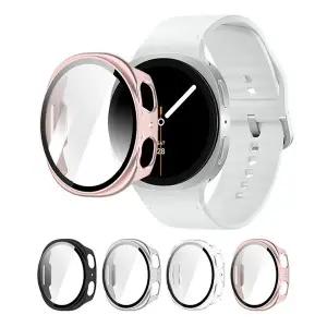 [Mui]유리필름 + 케이스 세트 갤럭시 워치8 울트라 7 6 5 강화유리 액정필름 투명 풀커버 40mm 44mm