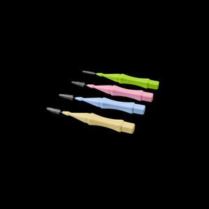 10P 0.4mm 얇은치간칫솔 임플란트 교정장치 캡있는치간칫솔 투명뚜껑