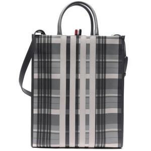 [부산점][톰브라운][톰브라운] 23SS 남성 마드라스 체크 토트숄더백 (MAG406A L0041 980 23S) (MAG406A ...