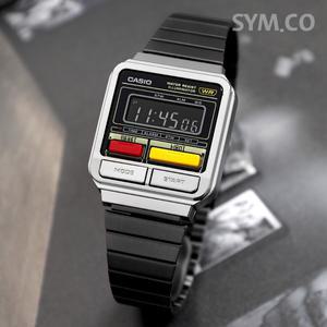 카시오 디지털 공용 메탈시계 A120WEGG-1B c160