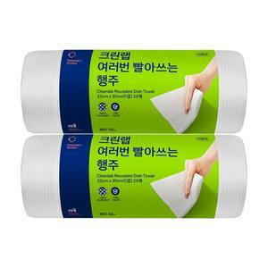 [크린랩]여러번 빨아쓰는 행주 롤형 25매 X2개