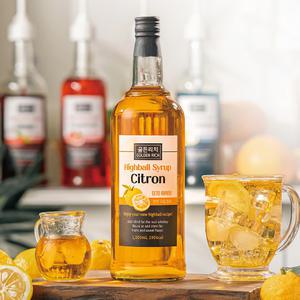 골든리치 유자시럽  1000ml / 잘녹는 과일시럽 하이볼만드는법