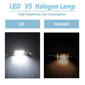 Festoon 폭스바겐 파사트 B6 B5 CC 골프 4 5 7 폴로 티구안 투란용 LED 캔버스 전구 오류 없음 C5W 36mm 2