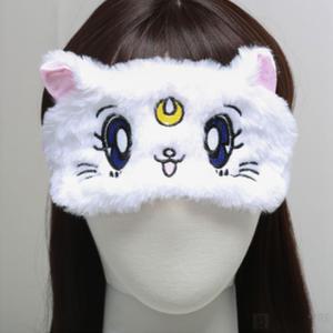 귀여운 고양이 눈가리개 털안대 캐릭터 꿀잠 수면안대
