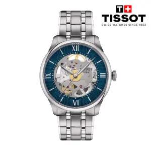 [롯데백화점]티쏘 [NEW] 슈망 데 뚜렐 파워매틱 80 스켈레톤 39MM T139.836.11.048.00