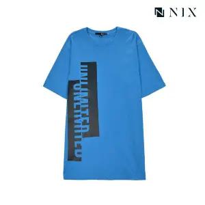 [닉스][닉스]남성 언발란스 그래픽 라운드 티셔츠_FNLMCTR169P