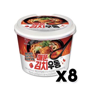 [기타]본고장 매운김치우동 즉석용기면 194.5g x 8개