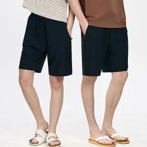 [파라고나]공용 지퍼형 솔리드 트레이닝 5부 반바지