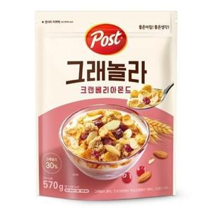 포스트 그래놀라 크랜베리 아몬드 570gx5개.