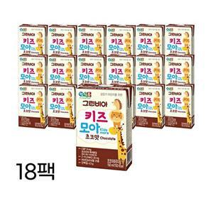 [베지밀][정식품]그린비아 키즈모아 초코맛 성장기어린이 150mlx18팩