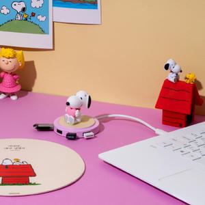 스누피 5in1 C타입 USB 멀티 허브 PD충전 과전류 과전압 방지 귀여운 데스크테리어