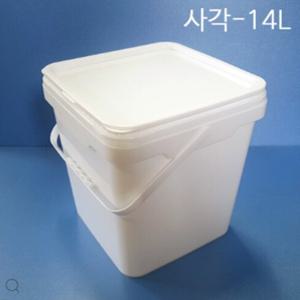 14L 사각바케스 [낱개] 바케스 벌크통 고추장통 소스통 사료통 들통 조개잡이통 다용도보관용기 캠핑용품