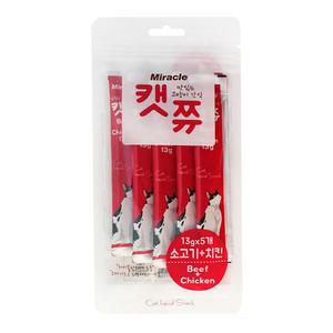 캣쮸 소고기 n 치킨 5개입 X 6개 고양이 수제간식