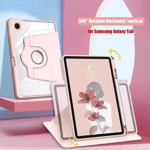360 ° 회전 아크릴 케이스, 삼성 갤럭시 탭 S7 S8 11 인치 S9 S8 S7 플러스 S7 FE 12.4 A8 10.5 2021 S6