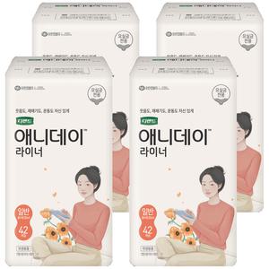 디펜드 애니데이 저자극 필수템 요실금 팬티라이너 일반 42개입 4개
