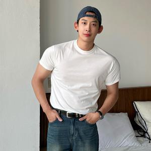 센틀 남자 슬림 머슬핏 아이스쿨링 분또면 반팔티