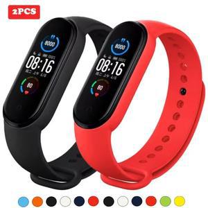 샤오미 미 밴드 7, 6, 5, 4, 3, 실리콘 팔찌, 손목 스트랩, MiBand 3/4, band6 스마트워치 액세서리, 2 개