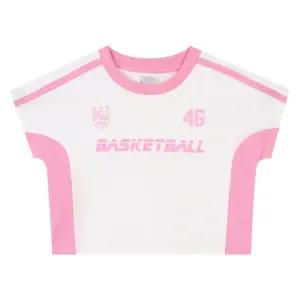 NBA 여아 컬러블록 반소매 크롭티셔츠0K242TS660P00_JJ