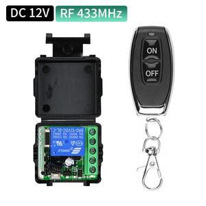 RF433Mhz 리모컨 DC 12V 1채널 10A 릴레이 수신기 DIY 모듈 무선 조명 스위치 송신기 (자동차 게이트 차고
