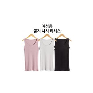 [샵앤] 여성용 무지 골지 기본 나시티 국내자체생산