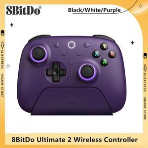 8BitDo Ultimate 2 무선 컨트롤러, PC, Windows, Android용 충전 도크가 있는 TMR 조이스틱/홀 효과 트리거