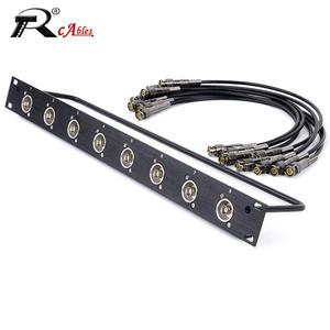 1U 캐비닛 랙 마운트 패치 패널 8 웨이 BNC 5075 옴 소켓 RG58 케이블 50ohm BNC 점퍼 수-수 익스텐션 동축