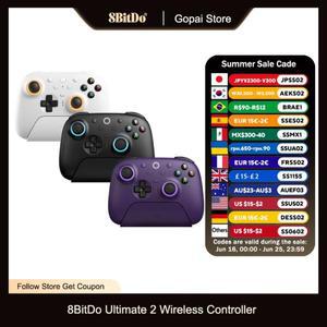 8BitDo  Ultimate 2 무선 TMR 조이스틱 및 홀 효과 트리거 컨트롤러(PC Windows 10,11 Android용 충전 도크