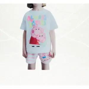 국내배송 ZARA 자라 아동 키즈 주니어 스트라이프 PEPPA PIG 플러시 버뮤다 팬츠 6061502620 1169041