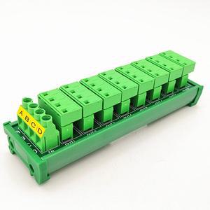 DIN 레일 설치 플러그 가능 터미널 블록 분배 모듈, 30A/300V, 8x4 위치
