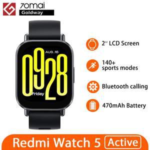 글로벌 버전 Xiaomi Redmi Watch 5 Active 2'' LCD 디스플레이 Bluetooth 전화 통화 140+ 스포츠 모드 470m