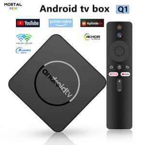 MORTAL TV BOX 플레이어 100M 셋톱박스 14 8K 미디어 H313 올위너 16G 안드 와이파이 게임 비디오 BT5 Q1 보이스