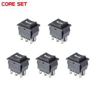5pcs/1pc 순간 로커 스위치 6 핀 양면 스프링 DPDT 3 AC 250V 복귀