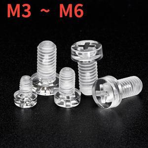 M3 M4 M5 나일론 크로스 투명 볼트 나사 라운드 M6 플라스틱