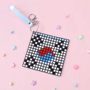 비즈발 태극기 오로라 키링 세트