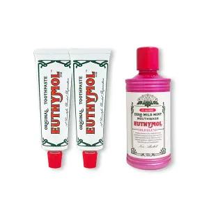 유시몰 오리지널 치약 120g x 2개 + 제로 마일드 민트 가글 90ml