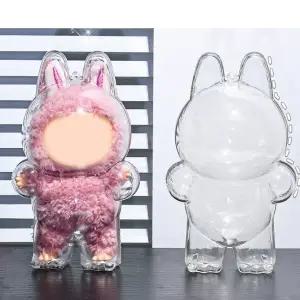 라부부 인형 키링 투명 케이스 가방고리 인형 열쇠고리 보관함