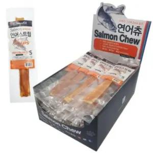 (네츄럴EX) 연어 스트립 (1박스-S 25개입)강아지건조간식 반려견 애완 개껌 육포 동물 영양 수제 반려