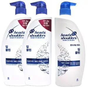 [헤드앤숄더] 850ml 딥클린 샴푸 2개+ 린스 1개