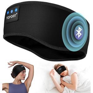 TOPOINT 수면 헤드폰 Bluetooth 5.4, 스포츠 무선 이어폰, 여성용 HD 스테레오 스피커로 통기성 제공 스포츠 선물 운동 조깅 요가 불면증 여행 명상
