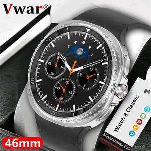 2025 새로운 스마트워치 8 클래식 46mm 1.43인치 AMOLED 스크린 블루투스 통화 스포츠 스마트워치 IP68 방