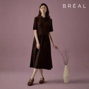 브리엘 25FW 반팔 케이블 카라 니트 원피스 2종